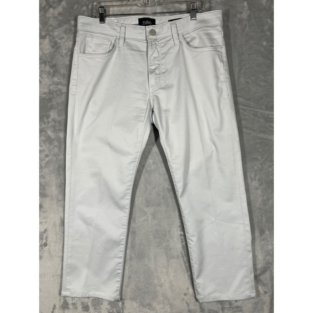 34 Heritage Courage Mens Mid-Rise Straight Leg Pants Light Grey 34x26